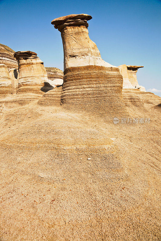 侵蚀荒地hoodoo, Drumheller